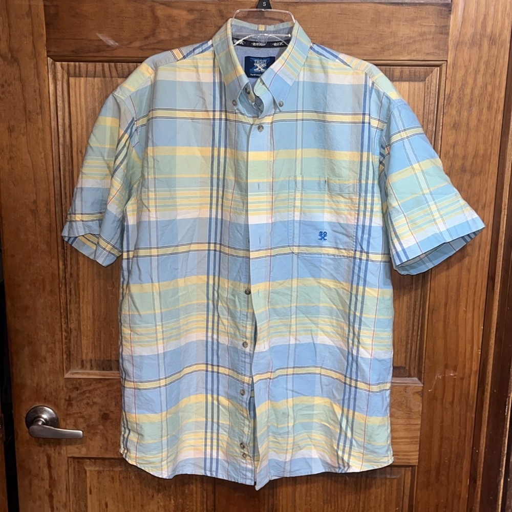 Men’s Wrangler shirt, 20 X size, large, button-down, collared shirt short sleeve - Picture 2 of 3